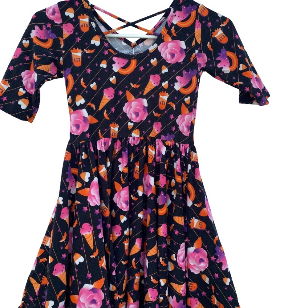 Dot Dot Smile Pink and Orange Halloween Dresses